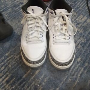 Jordan White and Gray Sneakers